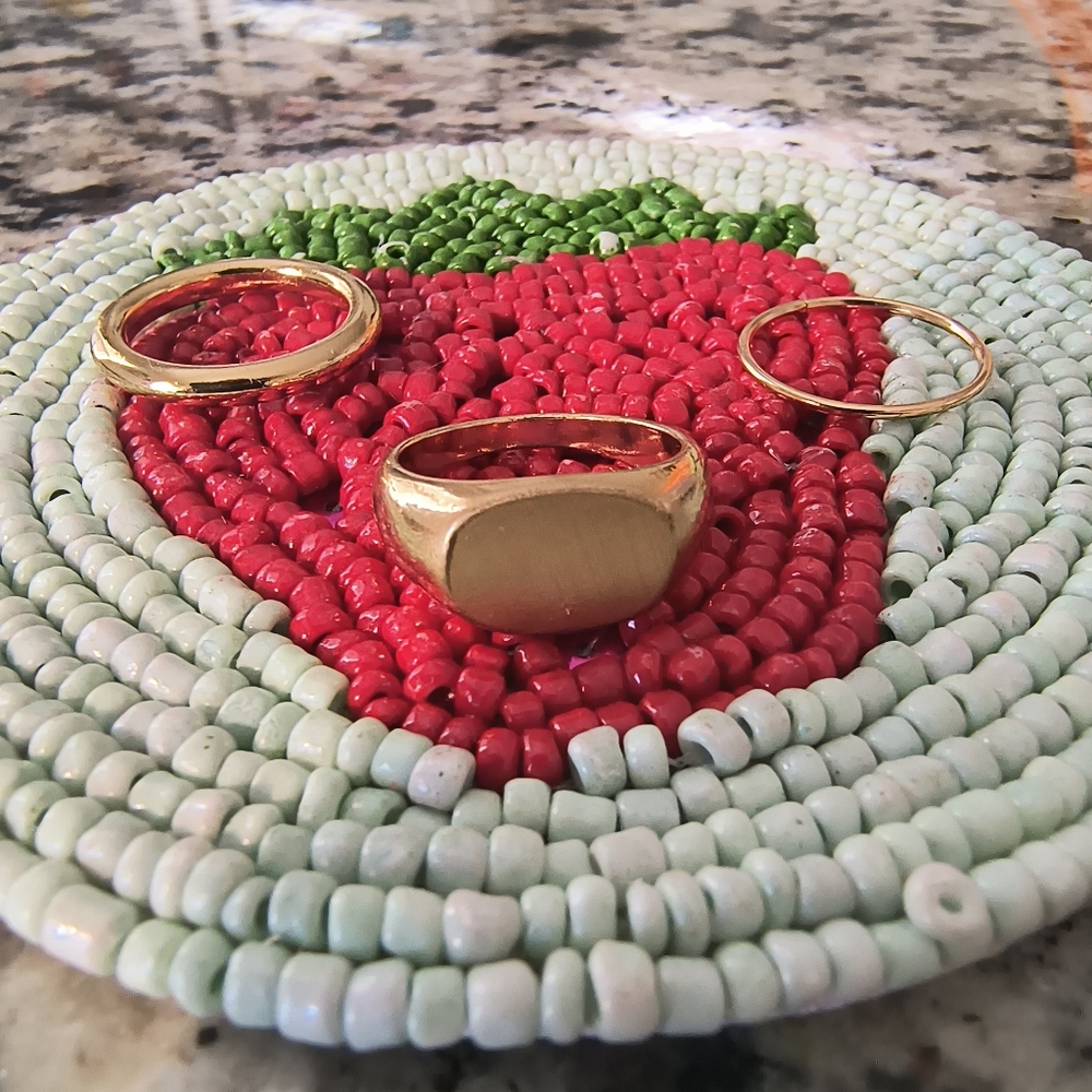 Set Of 3 Gold Rings - Size 5-6